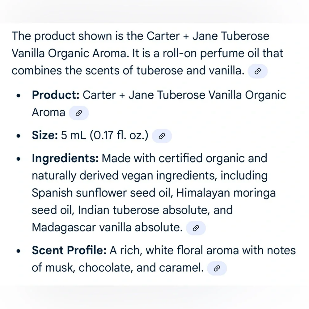 Tuberose Vanilla Roll-on Scent